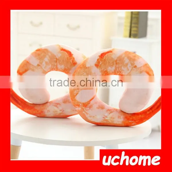 UCHOME Creative Funny Shrimp Shaped Pillow U Throw Neck Pillow photo-5