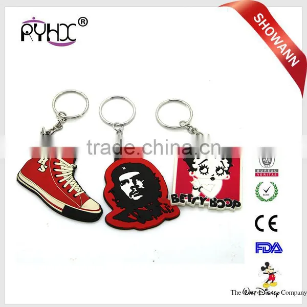 Silicone Loop Keychain Keyring With Stainless Steel Ring photo-4