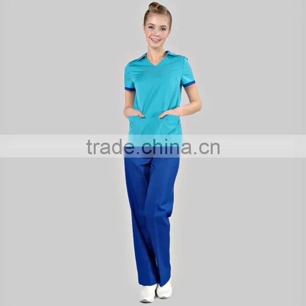 New Design Light Blue Hospital Nurse Uniform photo-4