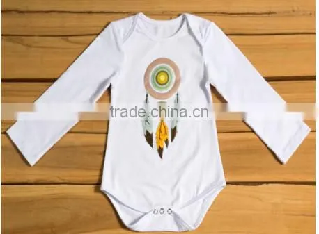 2017 New Fashion Long Sleeves 100% Cotton Baby Romper Unsex Toddler photo-2
