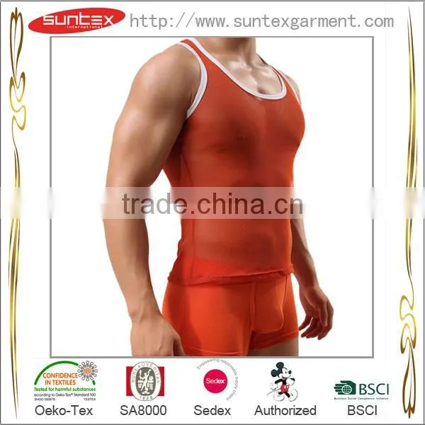 Suntex Women Hot Sale Fitness Gym Wear Men Tank Vest Sports Tank Top photo-4