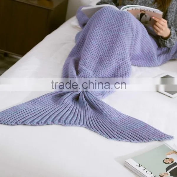 Hot Selling Adult/child/baby Mermaid Blanket Crochet Mermaid Tail Blanket photo-4