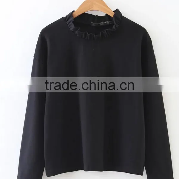 Runwaylover EY2324B Hot Sale 2017 Ladies Fashion Pure Color Blouse photo-3