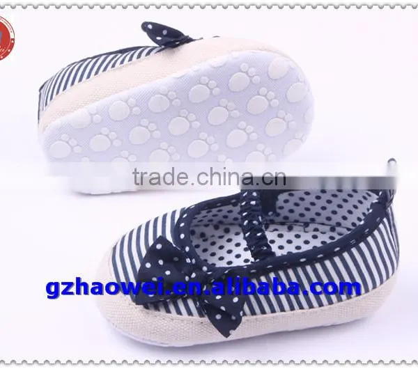 Navy Style Baby Girls Bowknot First Walker Shoes photo-3