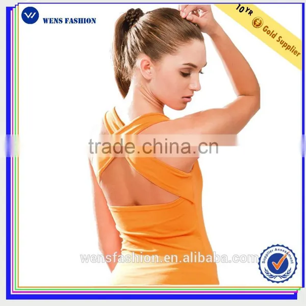Cotton Spandex Body Sports Women Yoga Gym Tank Top Sport Wholesale photo-2