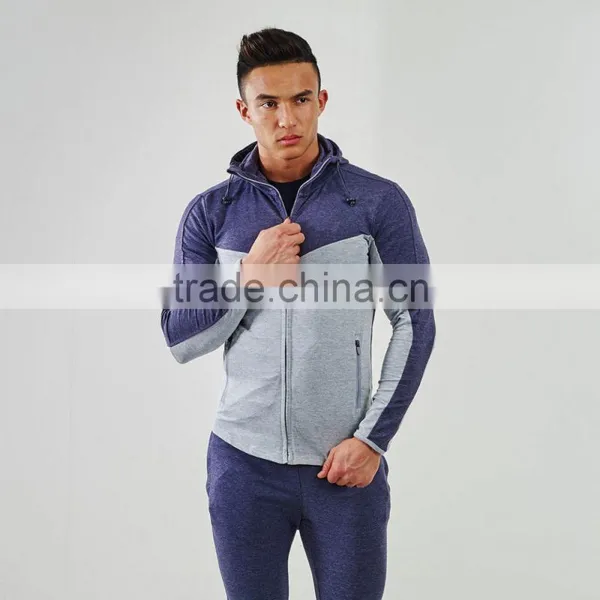 Mens Latest New Design Track Suit Sports Plain Jogging Long Coat Design Man Suit photo-4