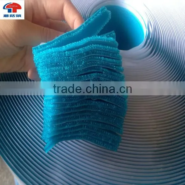 Blue and White Adhesive Backed Hook and Loop Tape / Unnapped Hook and Loop photo-4