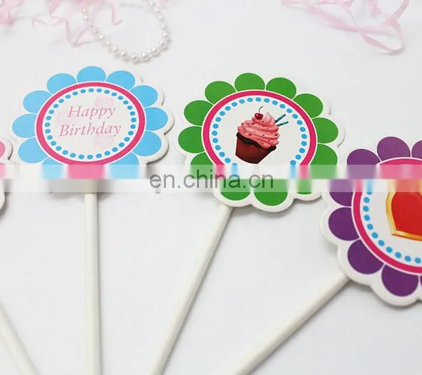 High Quality Colorful Flower Shape Baby Girl Birthday Cake Decoration photo-4