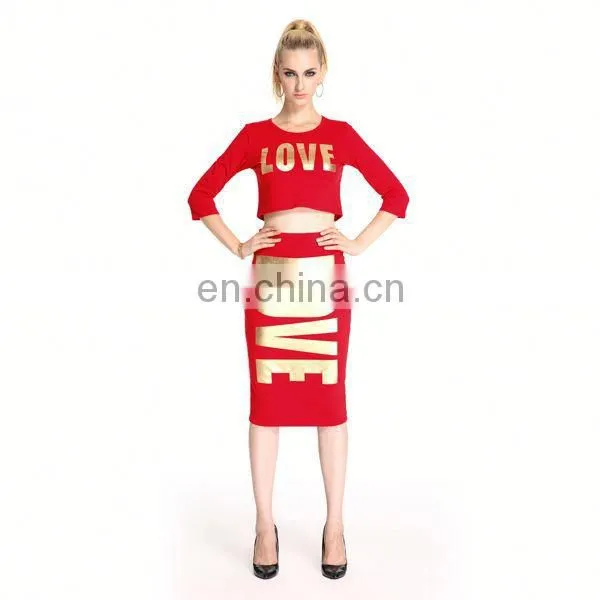 Autumn Style Long Length Cool Hot Two Pieces Woman Set Clothes photo-2