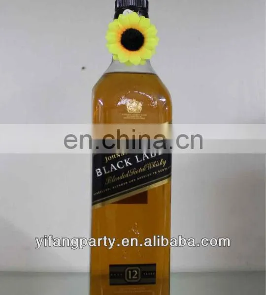 Tequila Wine Bottle Flower JPH19, Sunflower for Decoration of the Bottle