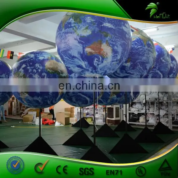 LED Inflatable Earth Globe, Event Sphere, Decoration Inflatable Tripod Standing Balloon photo-2