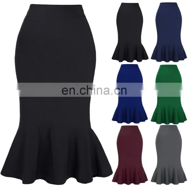 Kate Kasin Occident Women Fashion Office Lady Causal Mermaid Hips-Wrapped Pencil Skirt KK000241-1 photo-5