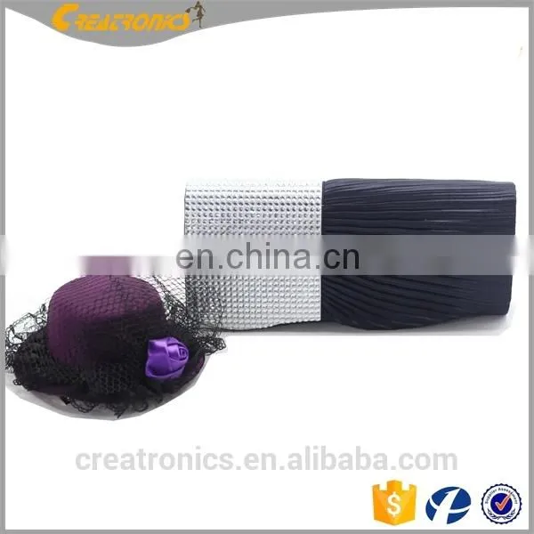 Popular Elegant Women With Clear Crystal High Quality Clutch Black Chain Bag Wedding Bridal Satin Evening Bag photo-6
