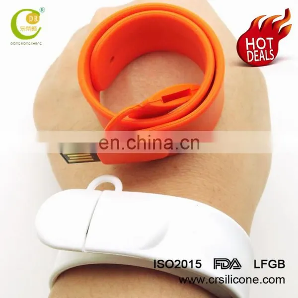 Custom Usb2.0 3.0 Christmas Gift Present Silicone Wristband/Convenient Bracelet Usb Flash Drive photo-2