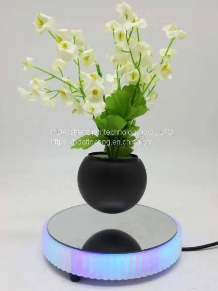 Led Light Magnetic Floating Levitating Air Bonsai Plant Potted photo-2