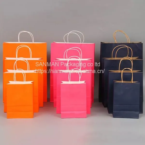 Wholesale Custom Paper Packing Pink Woman Bag With Rope photo-5