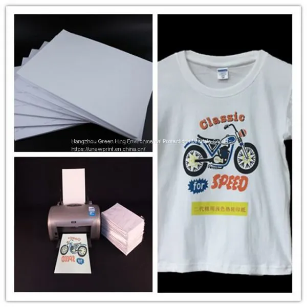 Soft Feeling Inkjet Transfer Ppaer for 100% Cotton Textile  Light Colored A3 UNEWPRINT