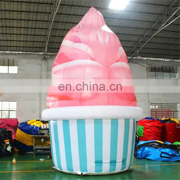 Giant Inflatable Sweet Canister , Inflatable Ice Cream Vert Cartoon Model For Advertisement Promotion ,Shop photo-5