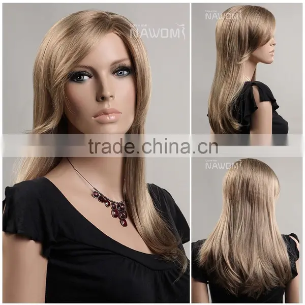 New Fashion Bobo Wig Light Brown Long Straight Hair