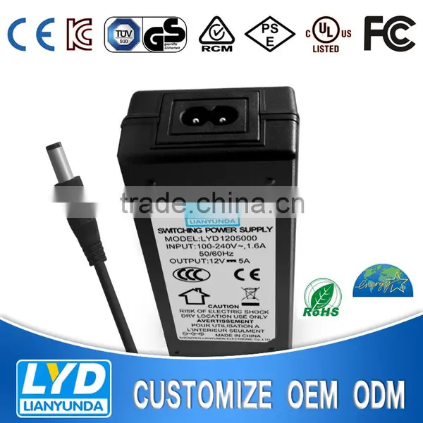 China Supplier Wholesale Desktop 12V 5A 6A 7A 8A AC Adapter for Various Use photo-4