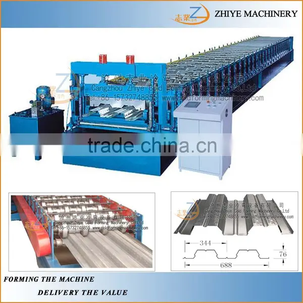 Metal Trapezoidal Sheet Floor Deck Roll Forming Machine/floor Decking Cold Roll Former Machinery photo-3