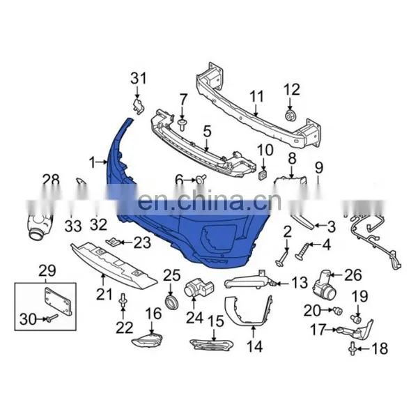 OEM LR079533 Front Bumper W/o Fog Lamp For Land Rover Range Rover Evoque 2012-2021 Auto Front Bumper photo-4