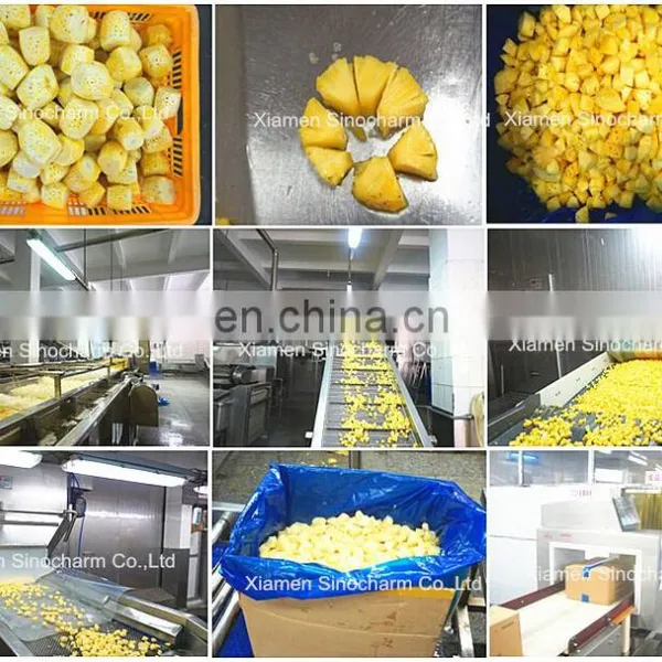 Sinocharm IQF Sweet Pineapple Cut 1/2 Frozen Pineapple Fruit photo-5