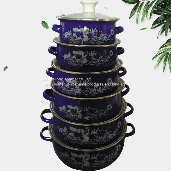 Enamel Tableware 6pcs Vitreous Enamel Pot photo-3