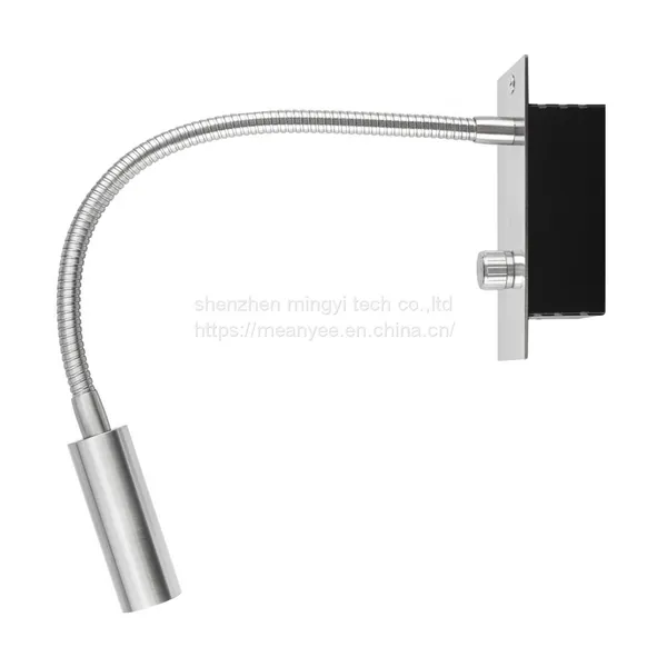 Meanyee Wall Reading Lamp Headboard Bedside Light With Twist Switch/Dimmable/Adjustable Arm/Embedded/Brushed Nickel/3000K LED/MY-WN065 photo-5