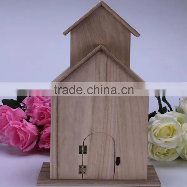2016 Top New Natural Colour Wooden Bird House,Popular Wooden Bird House,Cheap Outdoor Hanging Wooden Birds House Quality Choice photo-3