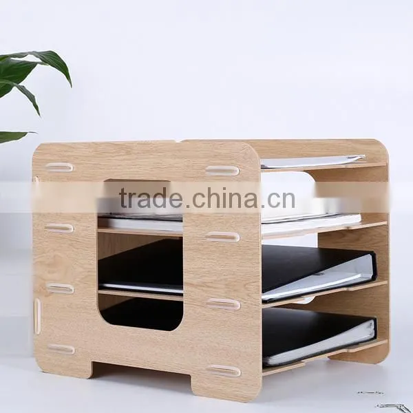 Household used wooden file storage box for office