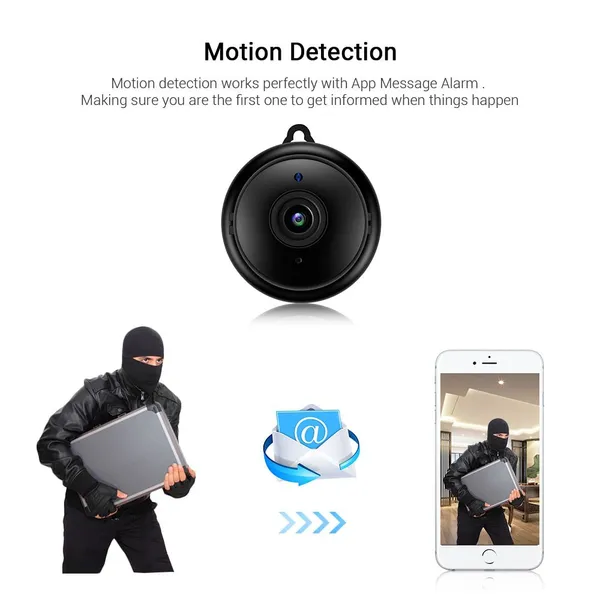 V380 WiFi 1080P Security Camera Indoor/Outdoor - Night Vision, Motion/Sound Alerts, 2-Way Audio, Baby/Pet Monitor