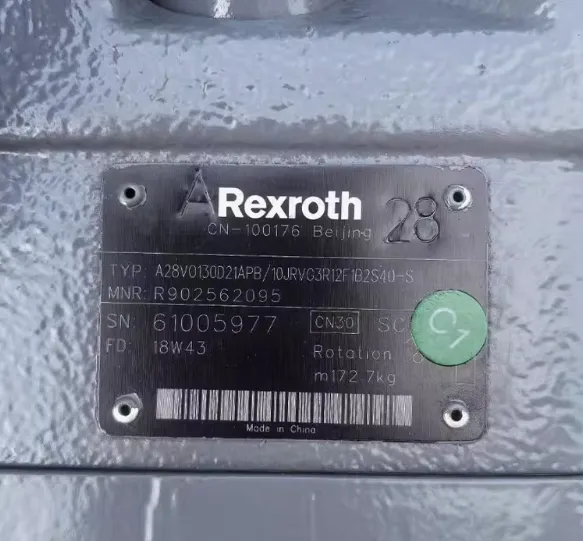 Excavator Parts Liugong 920E 922E 925E 926E Excavator Hydraulic Pump Rexroth A28VO130 Main Pump photo-2