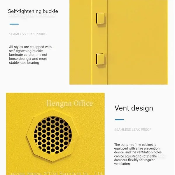 Fireproof & Explosion-proof 60 Gallon Safety Cabinet With Dual Vents and Electrostatic Grounding Clip for Construction Sites and Petrochemical Labs photo-3