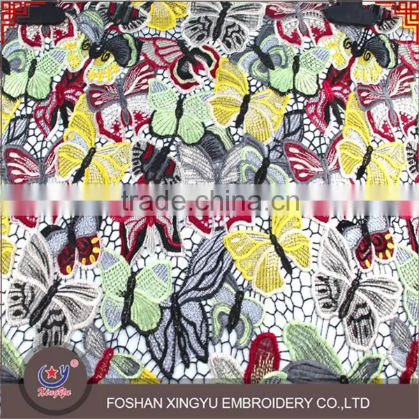 2016 New Muilt Colour Polyester Mesh Embroidery Fabric for Evening Dress photo-3