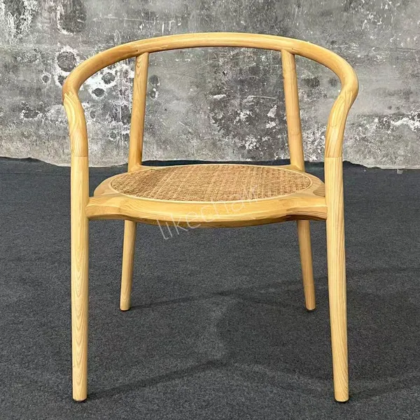 Italian Modern Nordic Solid Wood Cross-Back Dining Chair With Fabric Backrest for Home Office Home Bar Gym Hotel Use