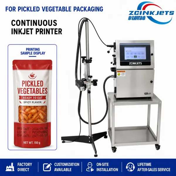 Food Processing CIJ Coding Machine for Pickles Kimchi and Ready to Eat Foods