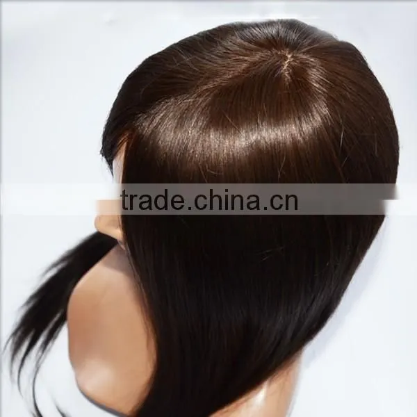 AAAAA Grade Natural Hair Line Silky Straight Glueless Full Lace 100% Human Hair Wig Peruvian Full Lace Wig photo-4