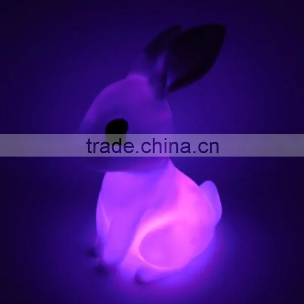 New Design Electronic Led Flashing Toy PVC Soft Rabbit For Promotion Gift photo-5