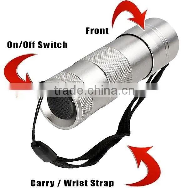 Hot Sellers Aluminum 390~395nm Pets UV Blacklight Flashlight photo-5