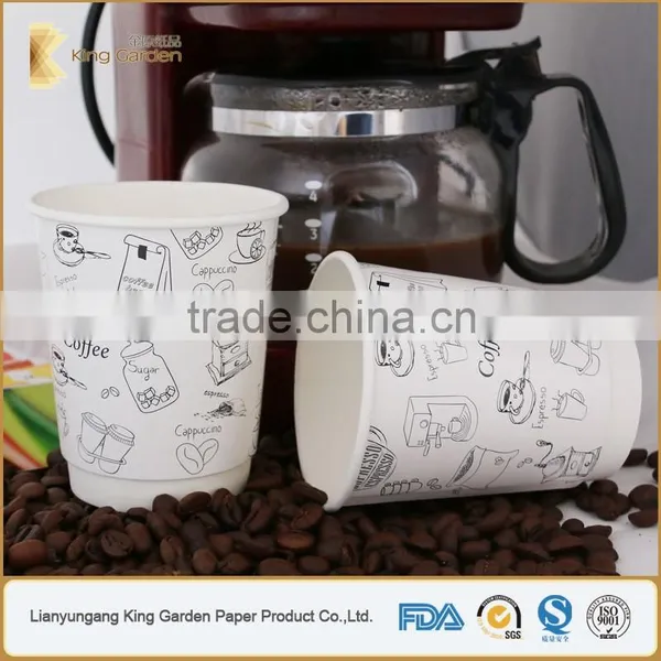 Disposable Hot Drink Paper Cup With Lids Printed With Your Design photo-2