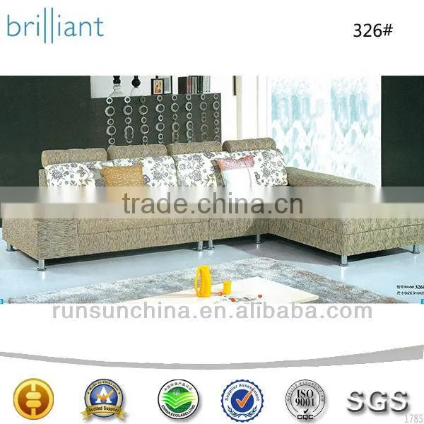 Simple Yellow Living Room Furniture Sofa (326#)