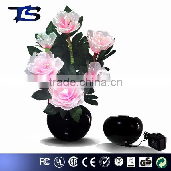 High Quality Decorative Color Change Led Fiber Optic Flowers /Penoy Flower Lampe With Metal Base With CE and ROHS Approval photo-3