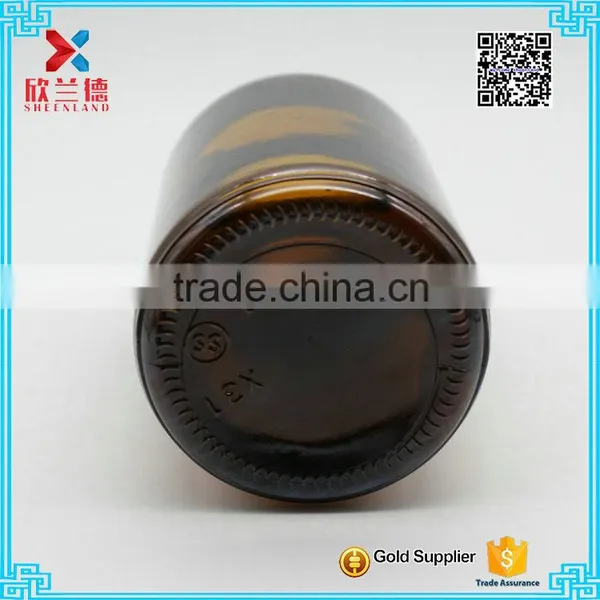 300ml Wide-mouth Glass Amber Bottle Medical Pill Bottles With Black Lid photo-6