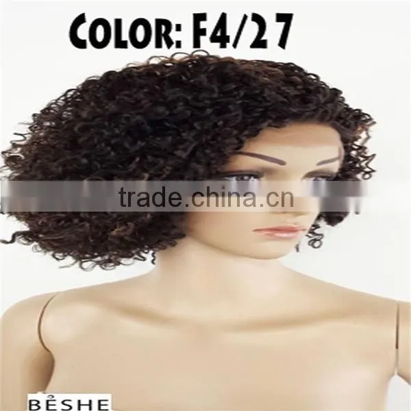 Factory Price Stock Brazilian Remy Human Hair Afro Kinky Curly Full Lace Wigs photo-3