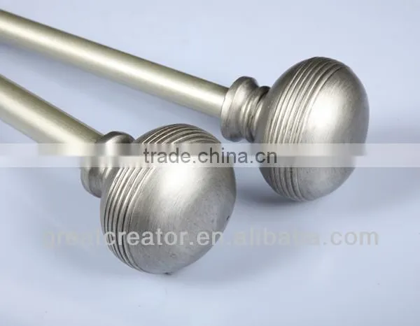 Model of Living Room Curtain Rod Set With Stone Dome Curtain Finials photo-6