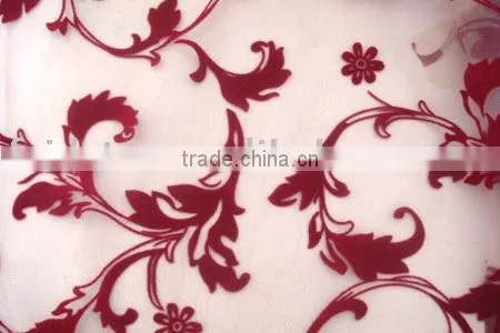 Organza Flock on Flock Fabric