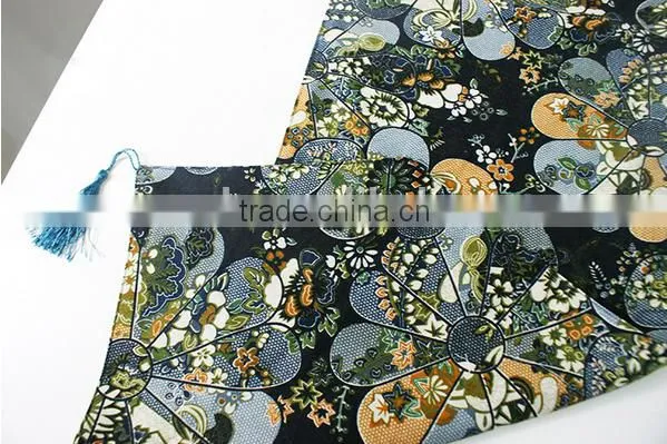 Printed Cotton Linen Canvas Table Runner photo-3