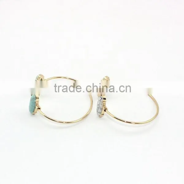 Custom Jewelry Factory Turquoise Thin Bangle Bracelets photo-2