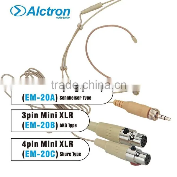 Alctron EM-20B Ear-hanging Mic With 3 Pins Mini XLR Connector,Pro Ear-hanging Mic,condenser Ear-hanging Mic photo-2